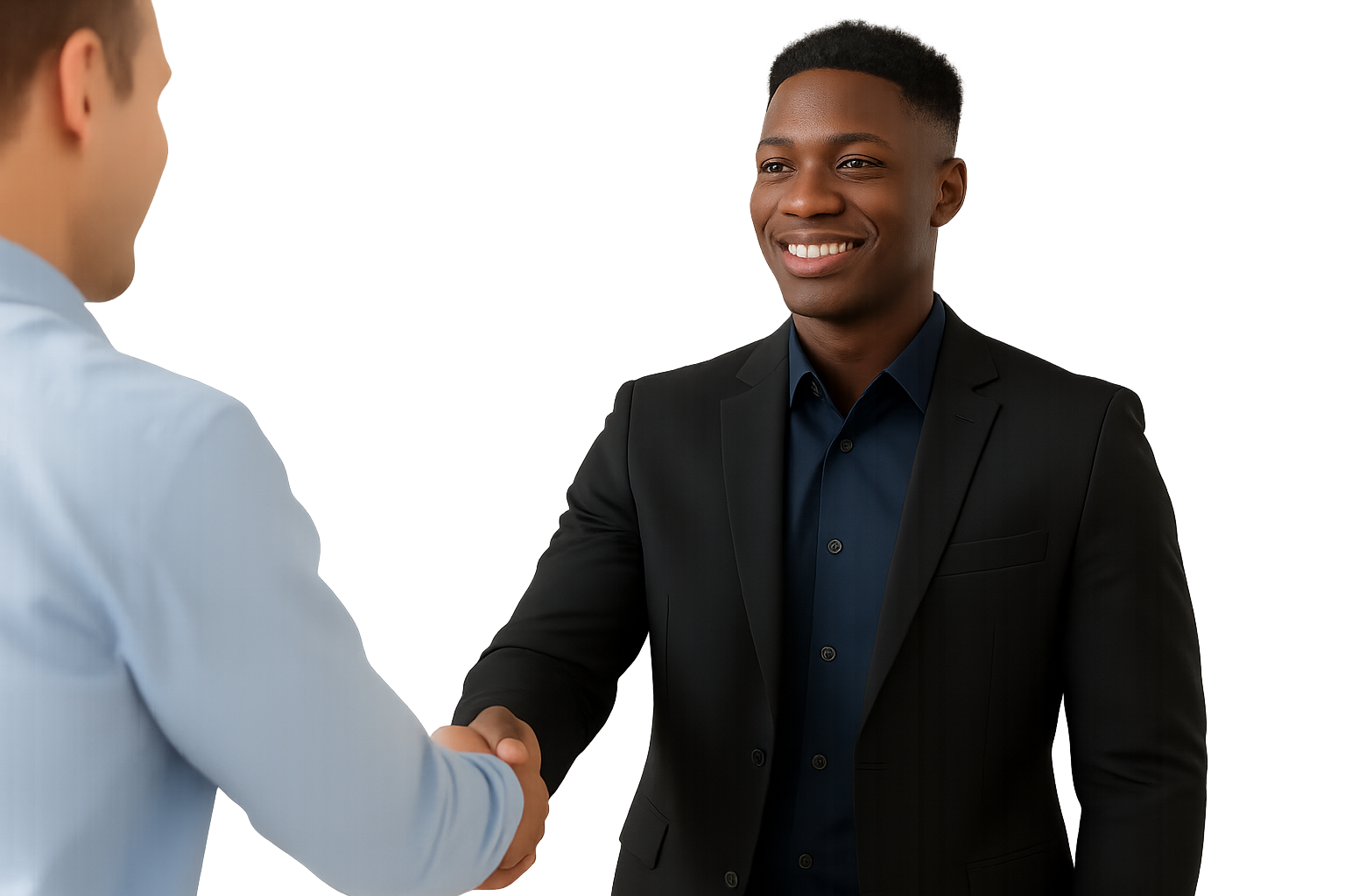 Professional Handshake on White Background Professional Handshake on White Background